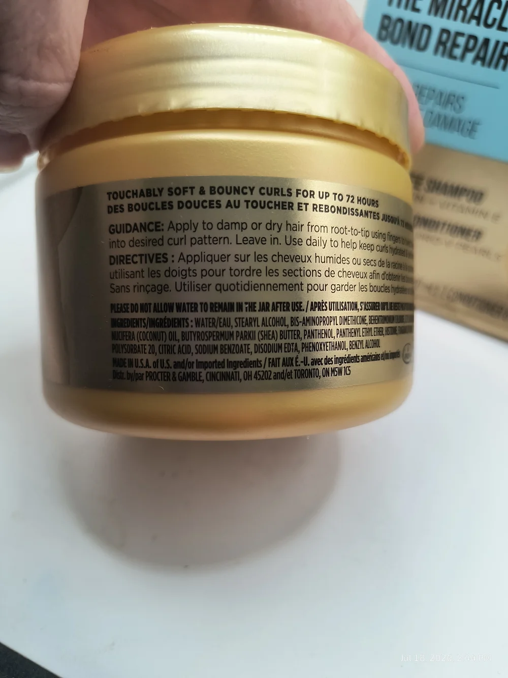 Pantene The Miracle Bond Repair Set Shampoo Cond + Curl Define Shine Hair Care